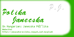 polika janecska business card